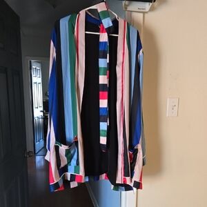 Lush Multicolor Striped Robe